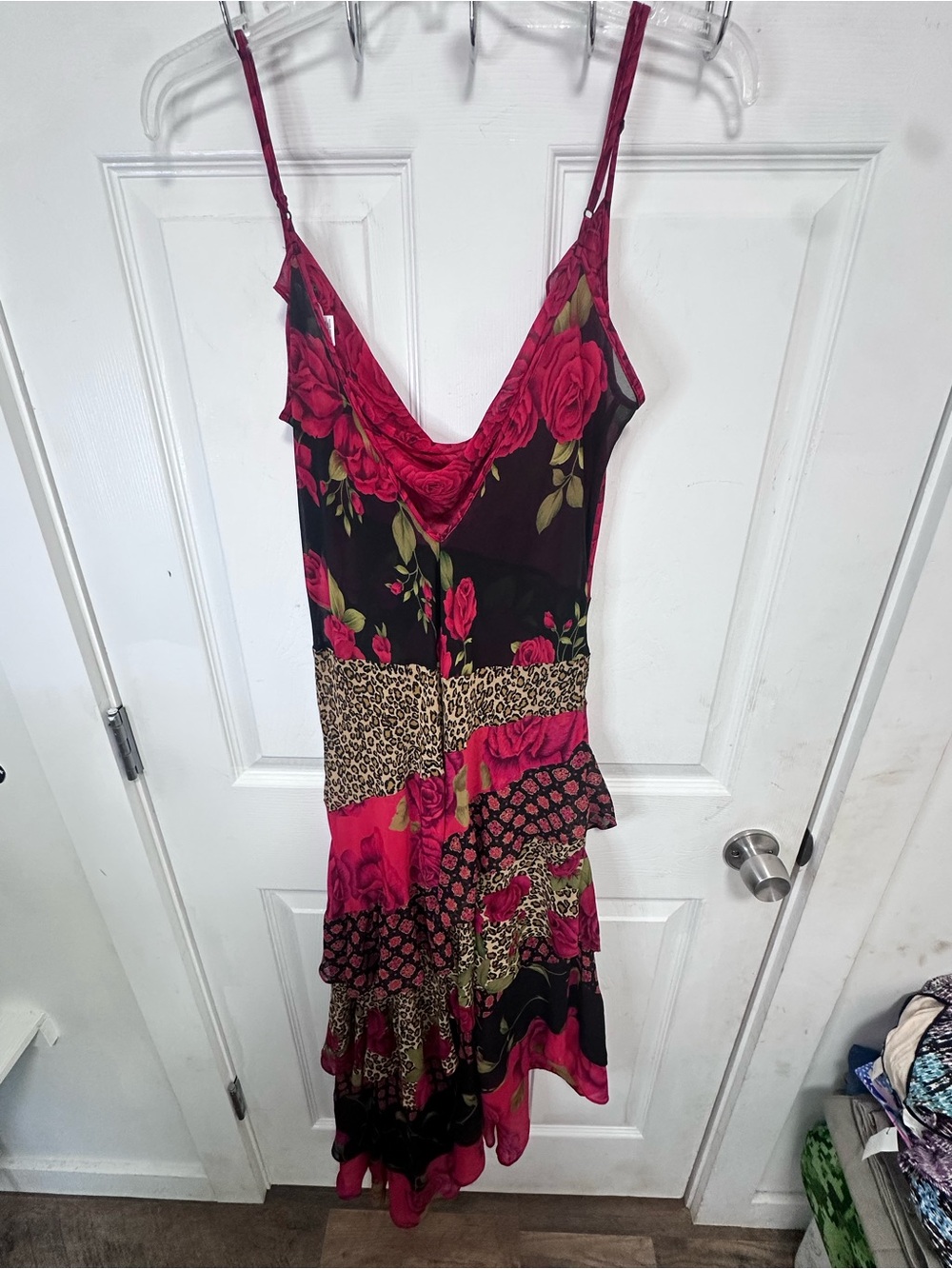Rare Vintage  2002 Victoria's Secret Red Floral Slip Dress - Picture 5 of 6